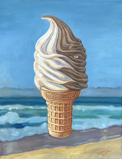 Creative Services Image of "Mr. Frostie" painting - oil on canvas.
